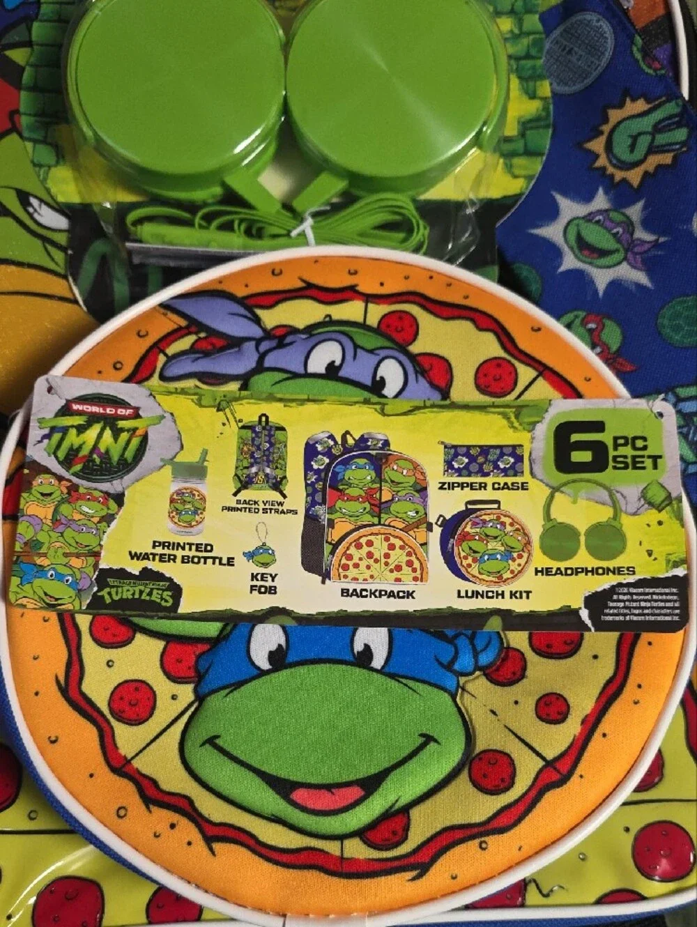Nickelodeon Teenage Mutant Ninja Turtles Boys Backpack Set with Lunch Bag, 6pc